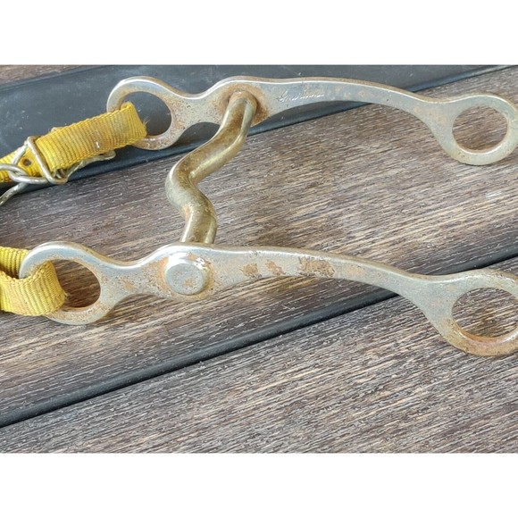 Vintage‎ "American Brand" Horse Bit 6" X 8" With Chain Chin Strap - Picture 6 of 9